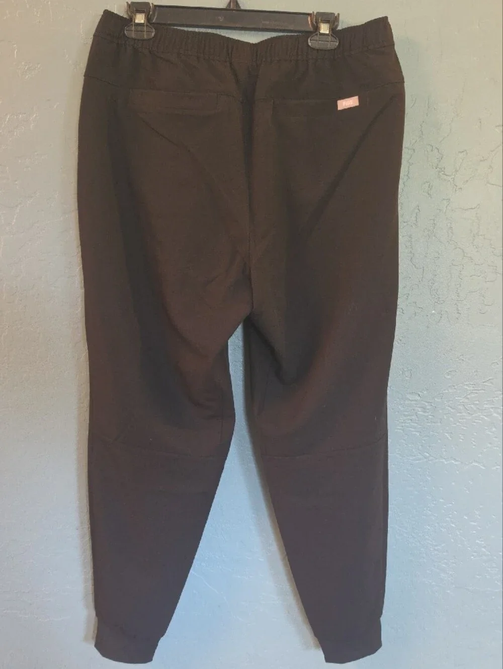 Figs Men’s Black Scrubs Jogger Pants with White Drawstring